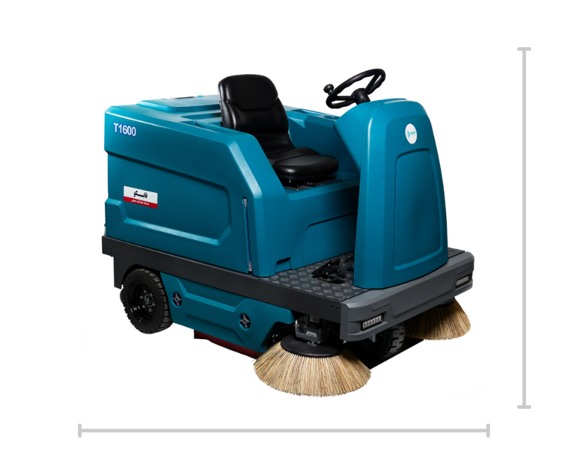 ابعاد سوییپر جاروی شهری T1600